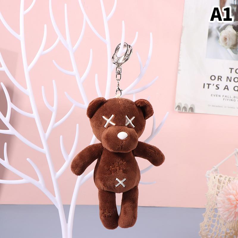 Lovely Cartoon Rabbit Doll Plush Keychain Stuffed Bear Dolls Keyring Cute Bag Pendant For Kid Girl Gifts