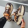 New Dad Shoes Platform-soled Heightening Men's Shoes Spring and Autumn Men's Contrasting Color Leather Surface Youth Low-top Casual Sports Shoes