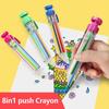 Supplies Children Push Style Oil Pastel Multicolor Crayons Colored Pencil Highlighter Marker Pen
