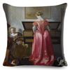 Наволочка в винтажном стиле для женщины Декор Европа Леди Девушка Принт Наволочка Полиэстер Наволочка для дивана Дома Машины