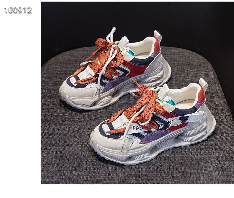 Европейская станция папины кроссовки женские 2025 весна и лето взрыв интернет-знаменитость кожаная цветная платформа удобные спортивные и повседневные s