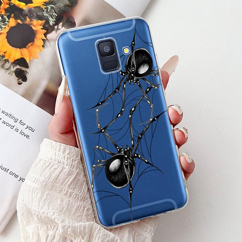 Чехол для Samsung Galaxy A6 2018 Роскошный Расписной Чехол Мягкий Силиконовый Чехол для Телефона Для Samsung A 6 A6 GalaxyA6 2018 Задняя Крышка Coque