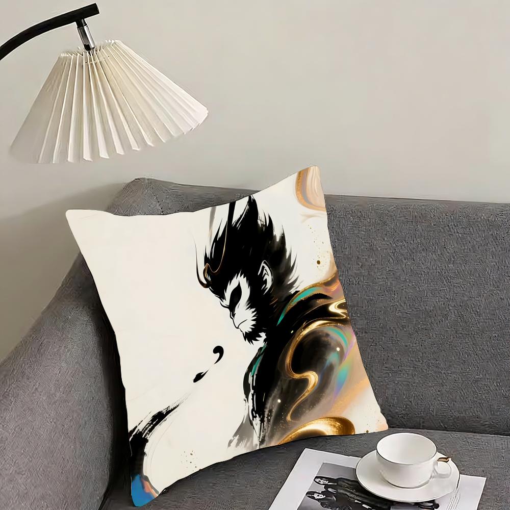 Classic Black MMyth Cool Cushion Cover Elegant Comfort Pillowcase Sofa Bed Doublesided Printed Invisible Zipper Home Decor