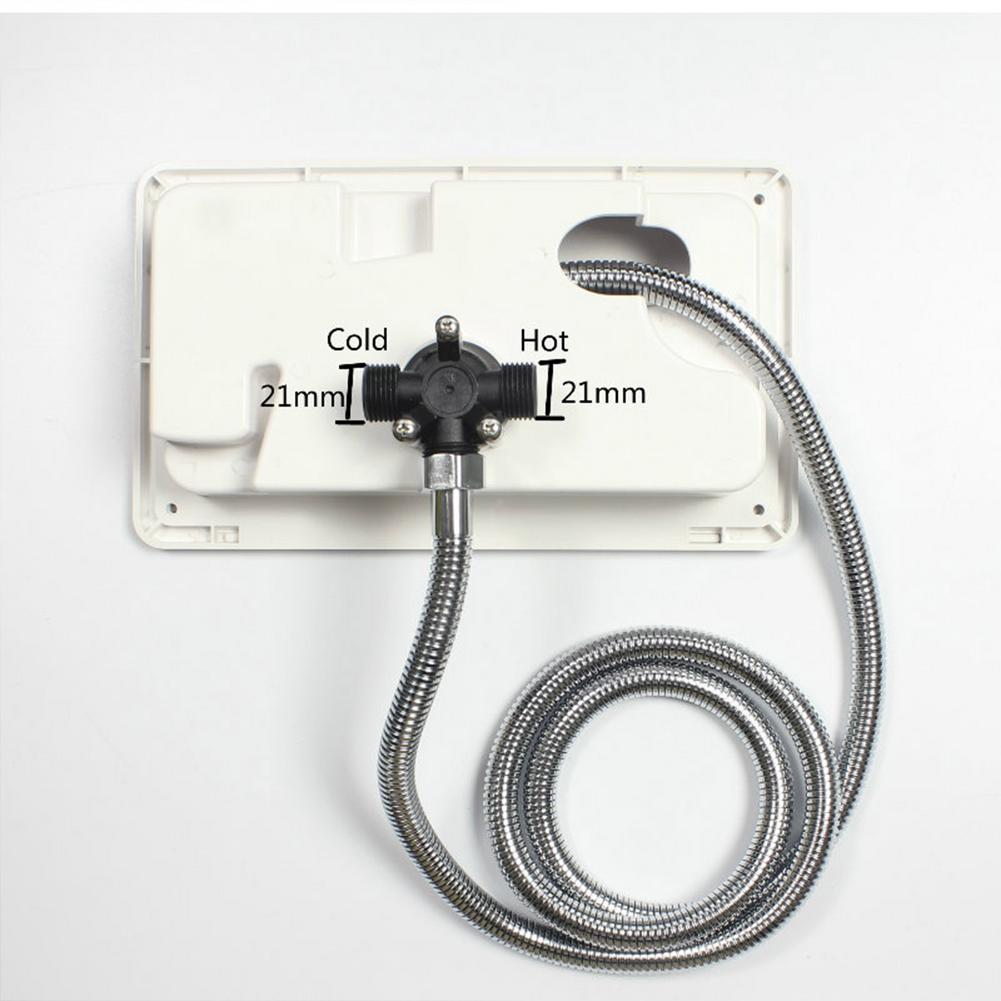 Душевая головка для автофургона, комплект для душа на открытом воздухе со шлангом и выключателем, черный, белый, с переключателем для холодной и горячей воды, комплект для душа для автофургона, внешний экстерьер Sho