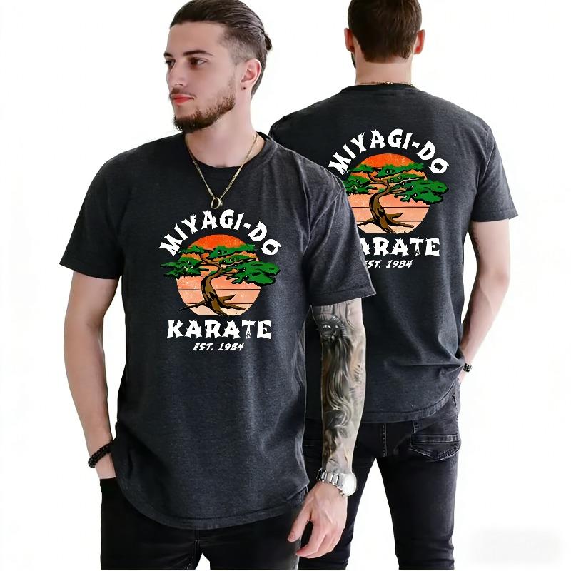 Классическая аниме-футболка для мужчин Cobra Kai Miyagi Do Летняя Модная и удобная мужская толстовка Хип-хоп Уличная мужская одежда