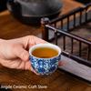 Цзиндэчжэнь Антикварная Глина Сине-Белый Фарфор Восемь Сокровищ Переплетенный Лотос Чайная Чашка Ретро Подглазурная Роспись Чашка для Дегустации Чая