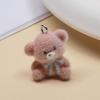 Resin Flocking Cute Three-dimensional Cat Keychain Pendant Car Key Chain Pendant Bag Pendant