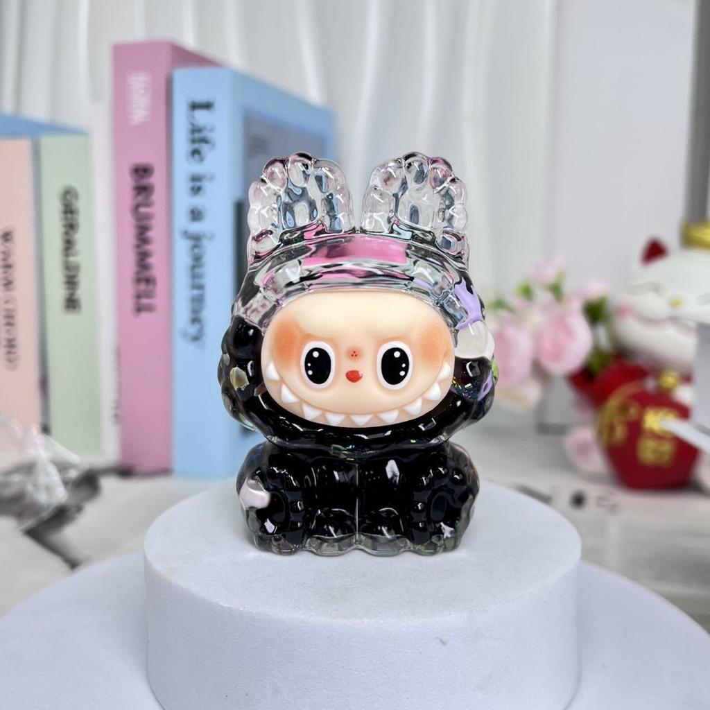 Масляный Лабубу с текучим песком, Креативная фигурка Лабу, Настольное украшение, Декоративная игрушка в подарок