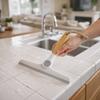 Soft Silicone Glass Wiper Wooden Handle Water Wiper Practical Scraping Scraper  Bathroom Mirror