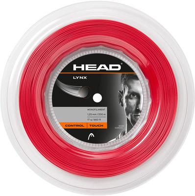 Head LYNX RED рулон 200м жильная полиэстеровая жесткая теннисная струна 1.25мм [товар]