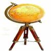Brass Globe World Map Nautical Table Globe Ornament With Wood Tripod Stand