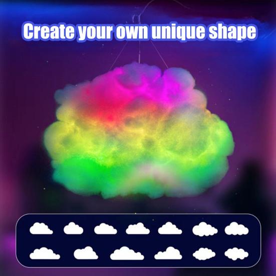 Светодиодная DIY Потолочная Лампа 3D Грозовая Туча Облако Свет с Синхронизацией по Музыке Пульт Дистанционного Управления
