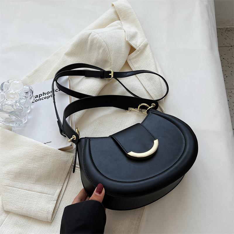 Saddle Shoulder Bags For Women 2024 New Small Women Underarm Bag High Quality Leather Women's Crossbody Bags Handbags And Purses