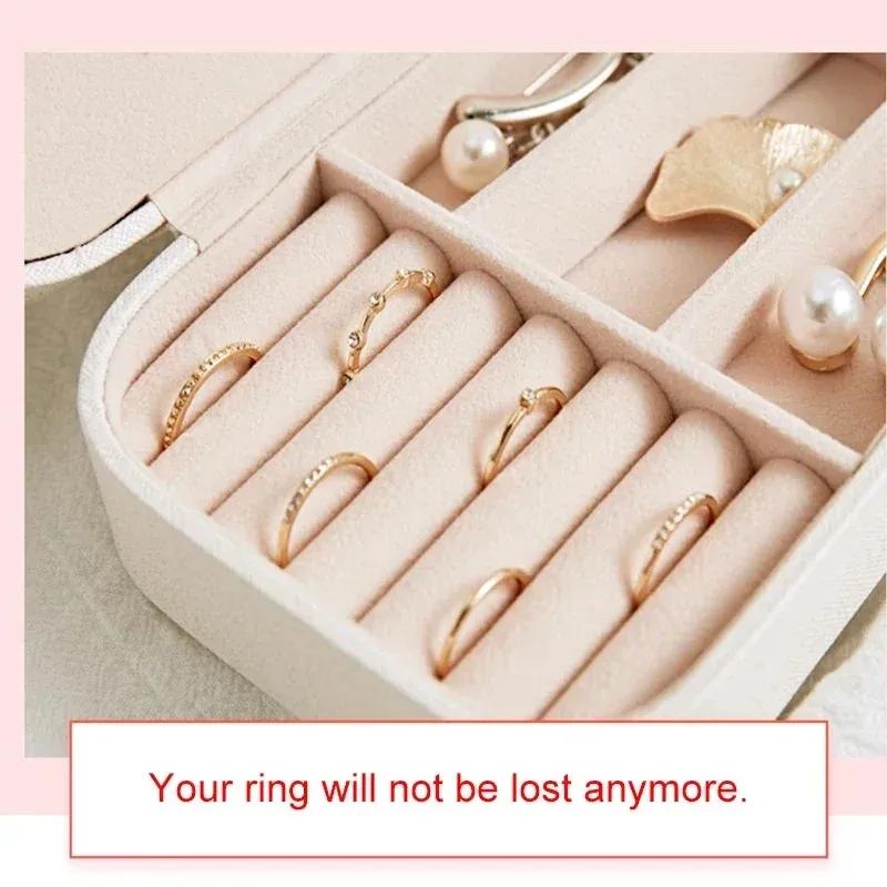 Fashion Makeup Organizers Women Travel Necklace Earrings Rings Collection Book Jewelry Display Box Wholesale Accessories Case