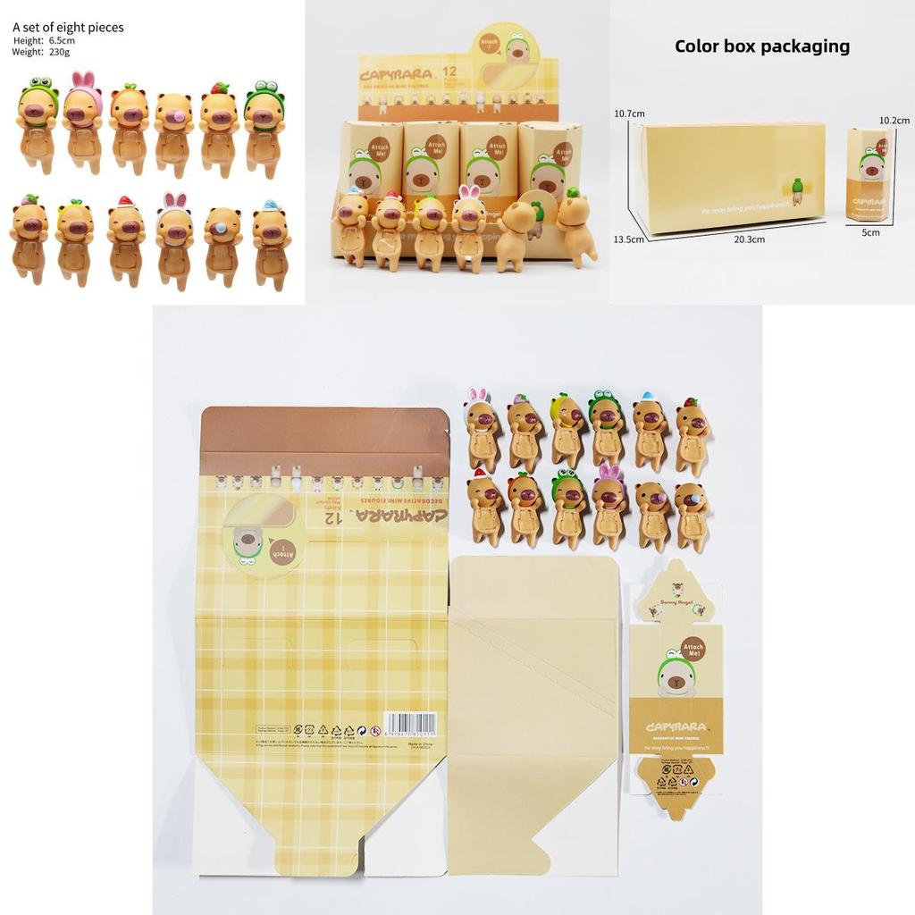 Милая мультяшная лягушка, кролик, повязка на голову, шапочка для сна, модель капибары с сборкой для домашнего декора и игры