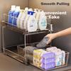 MUYA Bathroom Storage Rack Under Sink Pull-Out Bathroom Cabinet Under Sink Storage Layered Bathroom Toilet Cabinet Shelf