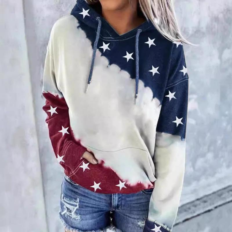 Весна Осень Цветные Блоки Печатный 3D Модные Повседневные Толстовки С Капюшоном Толстовки и Свитшоты (Женский)