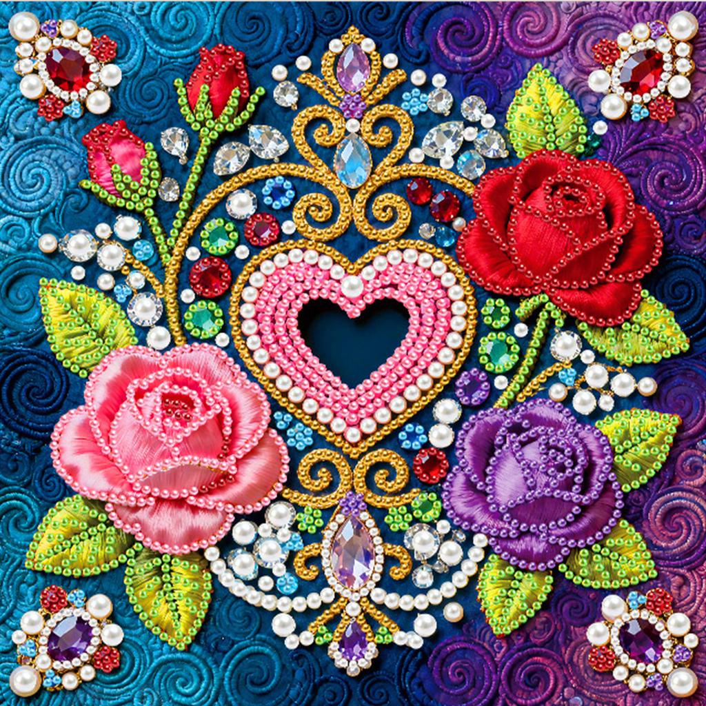 Картина «Алмазная мозаика с жемчугом» 25x25 см, сделай сам, для декора стены дома, с рамкой