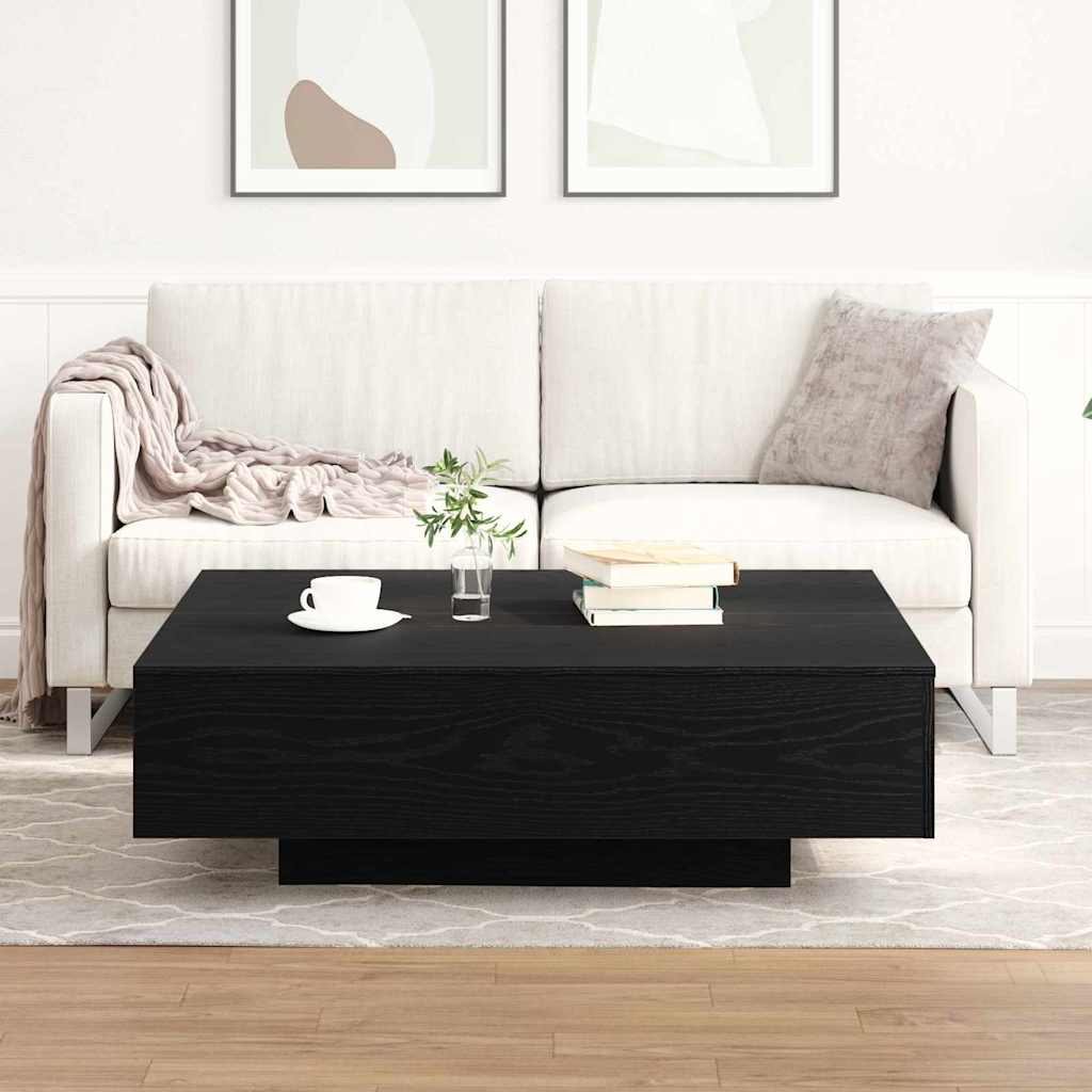 Coffee Table Black Oak Look 100 x 100 x 31 cm