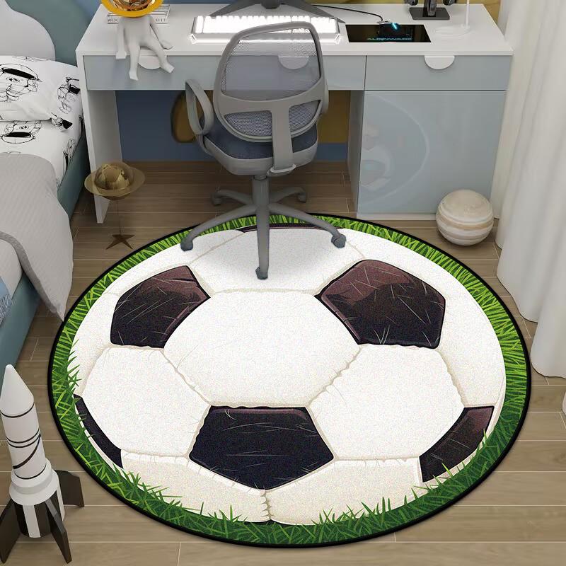 Современный большой противоскользящий круглый ковер со сферическим узором, мягкий ковер для гостиной, не оставляющий ворса, декор комнаты, коврик для стула, машинная стирка