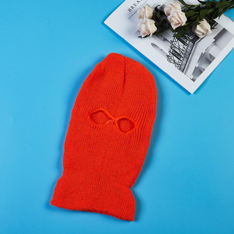 Motorcycle Ski Full Face Masks Cover Windproof Winter Warm Hat 2 Holes Soft Comfortable Windproof Knit Hat Scarf