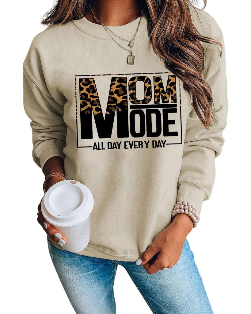 Azura Exchange Толстовка с длинным рукавом с леопардовым принтом