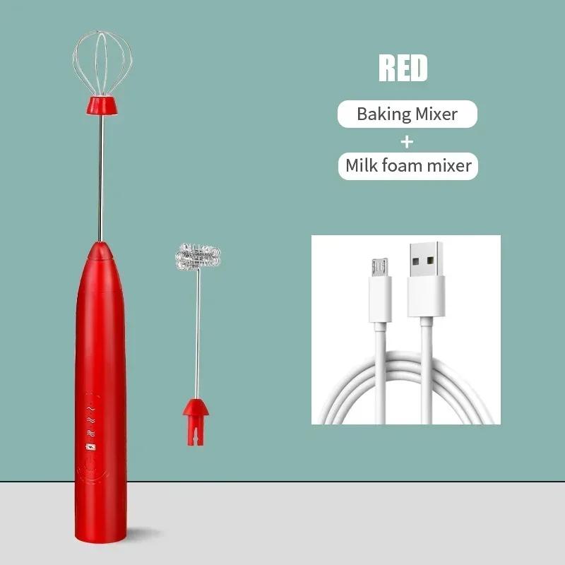 Портативный USB электрический венчик для взбивания яиц для домашней кухни, ручной вспениватель для взбивания яичного белка, взбивание пены и сливок, кухонные гаджеты
