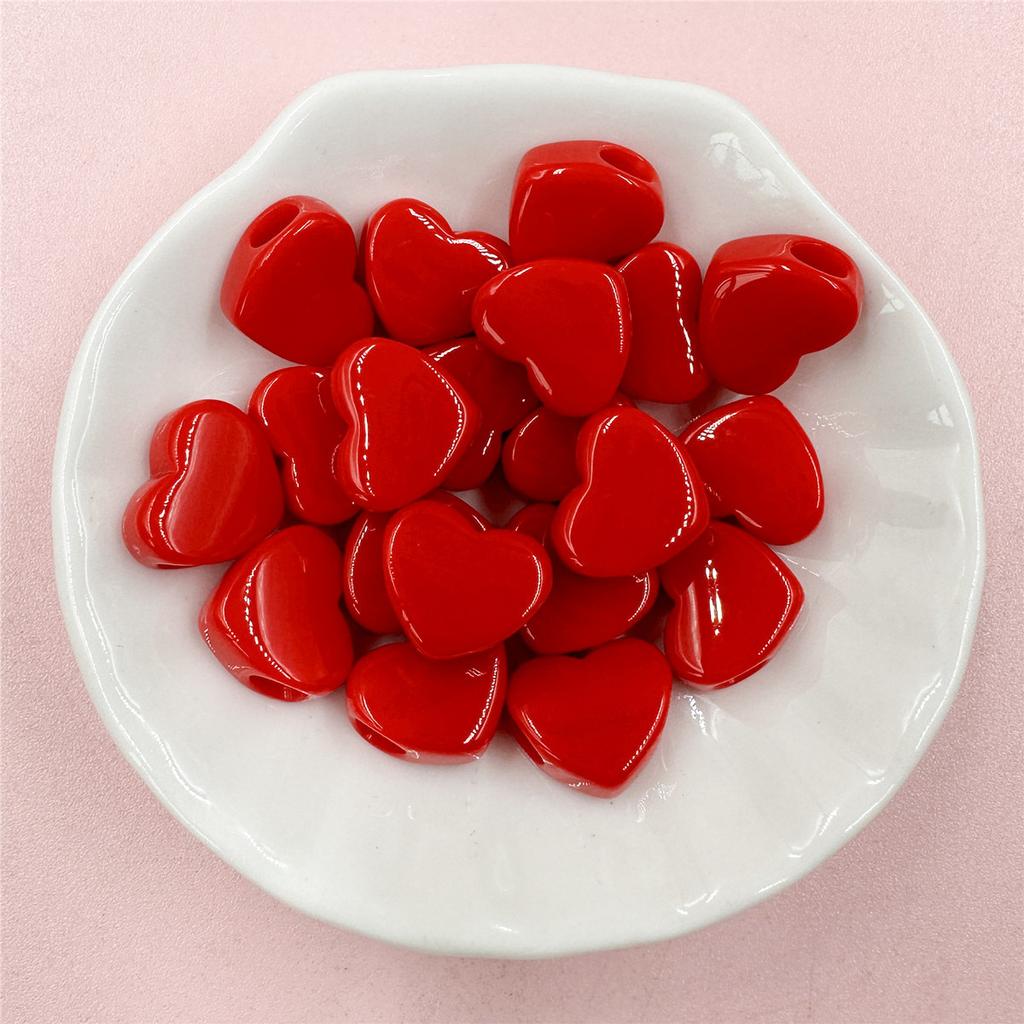 20 шт. 11,7*13,5 мм акриловые макароны цвета сердца свободные бусины DIY материалы для подвесок аксессуары для изготовления ювелирных изделий
