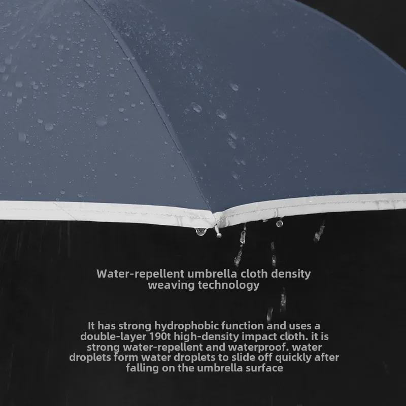 Двухслойный автомобильный зонт с автореверсом и светоотражающей полосой — ветроустойчивый, большой, для солнечных и дождливых дней.