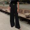 Women White Wide Leg Casual Suit Pants Spring Autumn High Waist Straight Leg Loose Pants Female Trousers