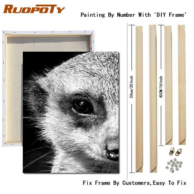 RUOPOTY Картина по номерам Слон, акрил на холсте, уникальный подарок, картина по номерам, лев, животное, украшение для дома