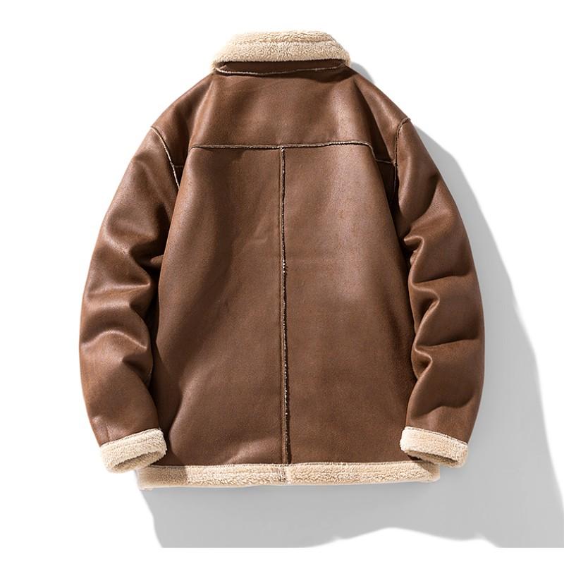 Мужская замшевая куртка на меховой подкладке, теплая стеганая куртка в стиле хипстера
