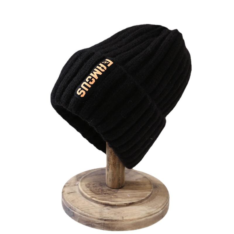 Hat Women's Autumn Winter Korean Fashion Woolen Hat Warm Ear Protection Headband Hat Big Elastic Thick Thread Knitted Hat
