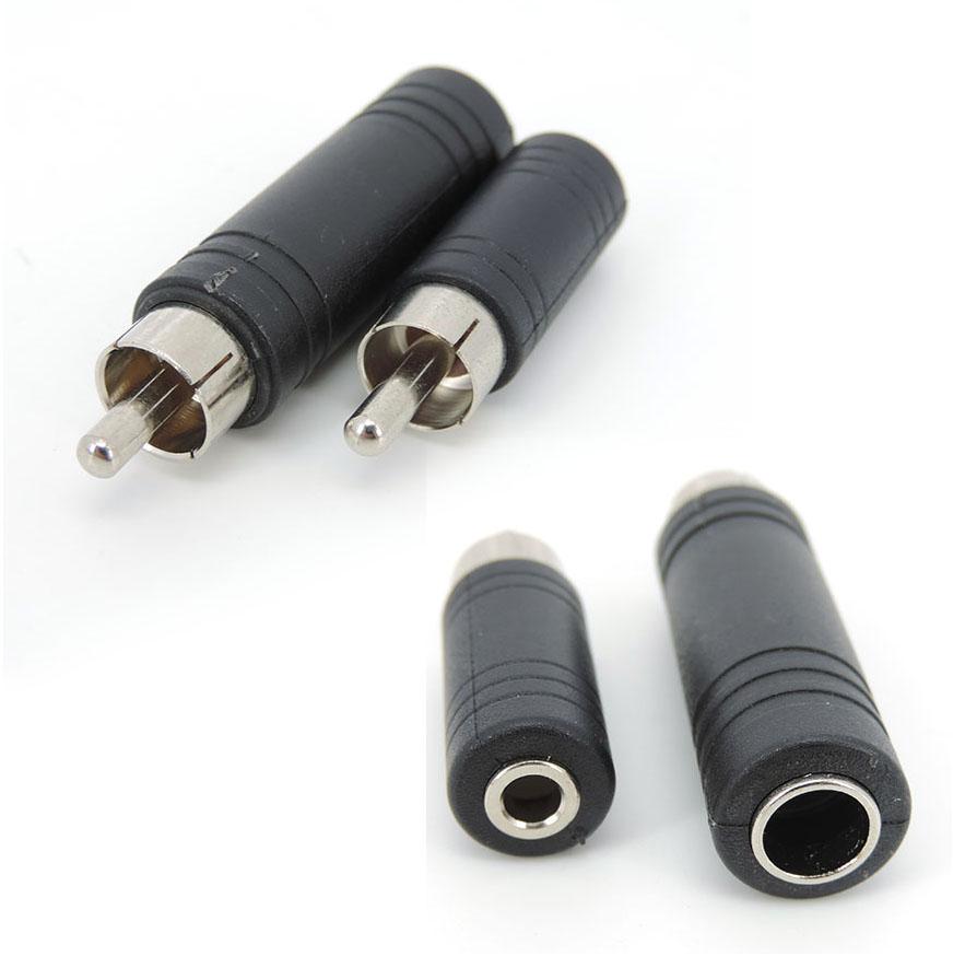 Разъем RCA Male на 3,5 мм 6,35 мм 6,5 мм female 3Pole Stereo Female Jack кабельный разъем адаптер 6,35 3,5 аудио M/F аудио штекер