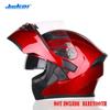 NEW Bluetooth Helmet Flip Up Visor Dual Lens Casco Moto Cool Motorcycle Helmet Full Face Casco Black Motorbike Helmets Modular