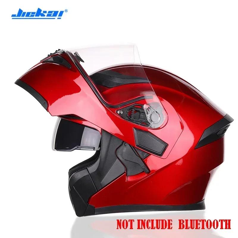 NEW Bluetooth Helmet Flip Up Visor Dual Lens Casco Moto Cool Motorcycle Helmet Full Face Casco Black Motorbike Helmets Modular