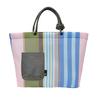 1165 1166 Horizontal Fluffy Tote Bag Medium Wafer SC MED Wafer Striped [Rootote] (116501 Saxophone)