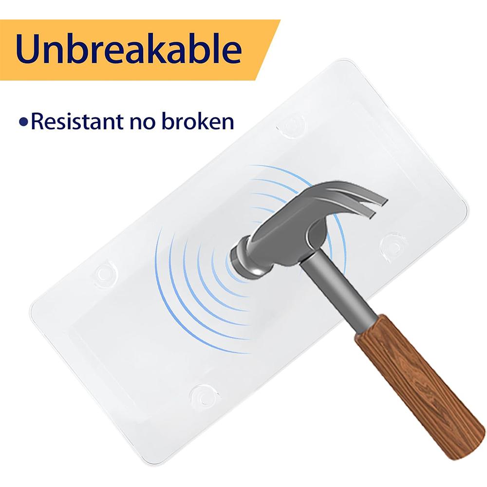 2 комплекта прозрачных чехлов для номерных знаков, плоский протектор номерного знака с деталями