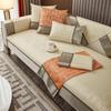 Luxury Platinum Jacquard Sofa Cover Gray Wide Edge Seat Cushion Living Room Modern Non-slip Universal Armrest Towel Cover Cloth