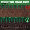 Flower Bed Starter 12-Hole Row Seeder Tool with Ergonomic Handle for Precision Sowing & Soil Digging, Manual Garden Greenhouse Gear Spacer Vegetables