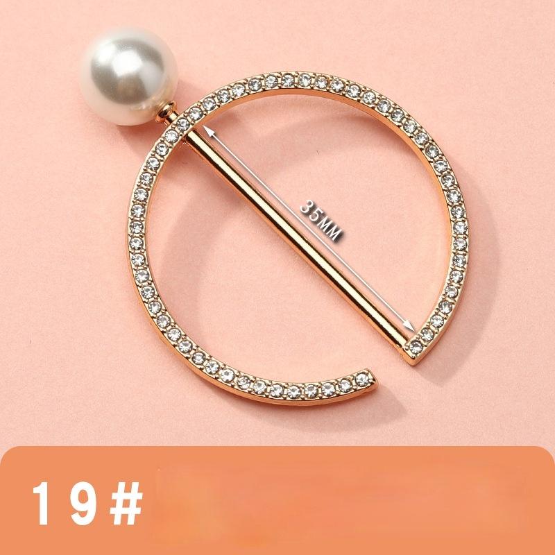 Элегантная футболка круглой формы, зажимы для футболок, пряжки для шарфа, зажим для футболки, кольцо для одежды, угловые завязанные пряжки, внутренний диаметр 29-35 мм