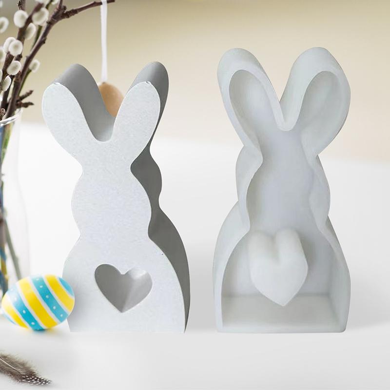 Пасхальный милый кролик силиконовые формы гипсовые благовония автомобильные расширяющиеся гипсовые формы для украшения ароматерапевтические свечи смоляные формы