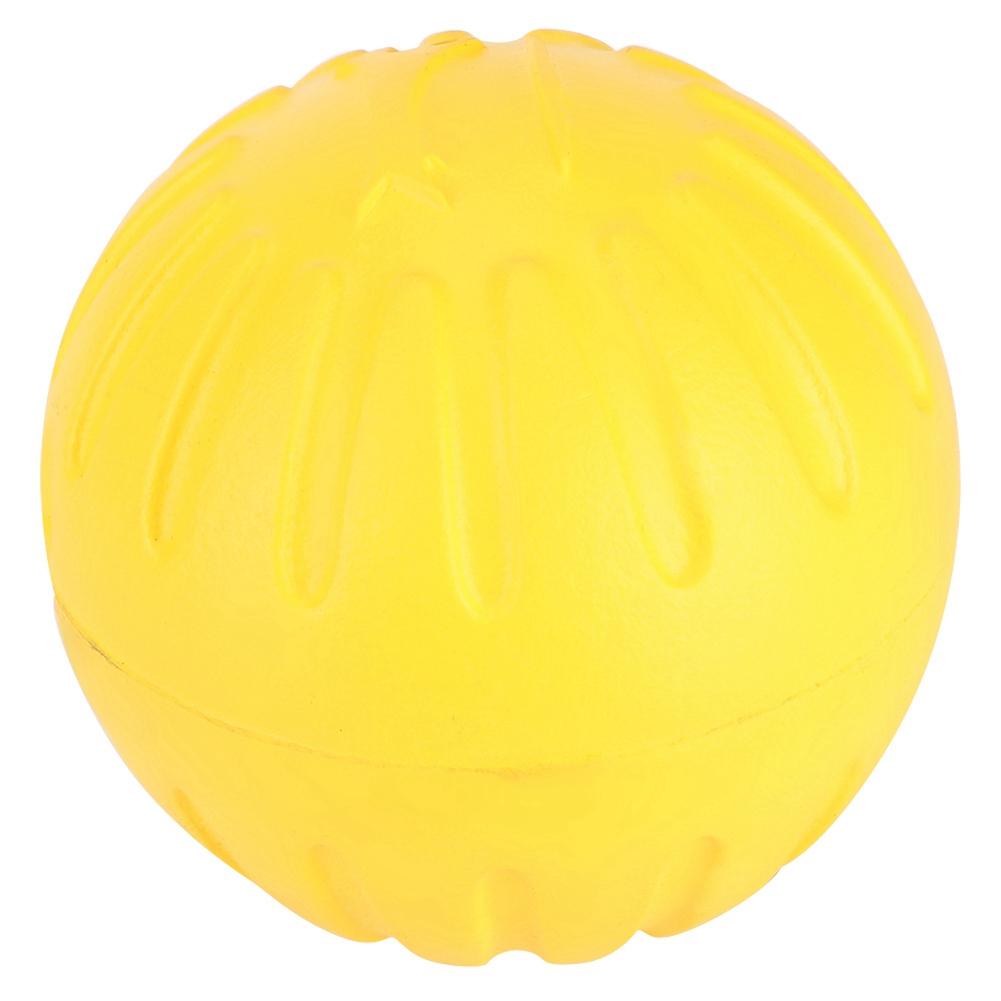 Portable Durable EVA Yellow Solid Bite Resistant Floating Pet Dog Training Ball Chew Toys