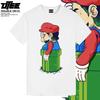 Mario Joint-Label T-Shirt Super Mario Summer  Child Stylish All-Purpose Pure Cotton Short-Sleeved Round Neck