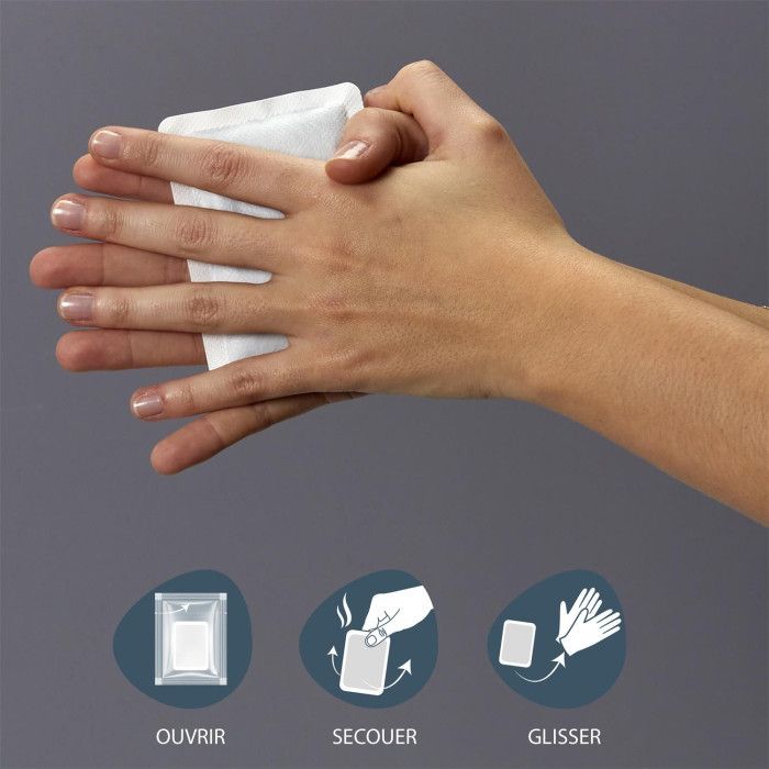Lot de 2 Poches Chauffantes "Instantanée" Blanc
