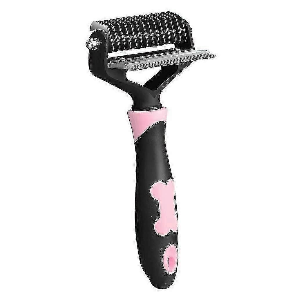 2025 Professional Undercoat Rake Brush for Dogs Cats, PainFree Pet Grooming Rake, Removes Loose Hair