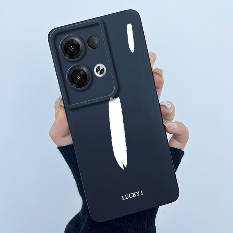 Для OPPO Reno 8 Pro 5G Reno8 Reno8 Pro Plus Ударопрочный Чехол для Телефона Счастливая Первая Буква Чехол Силиконовый Мягкий Матовый Задняя Крышка