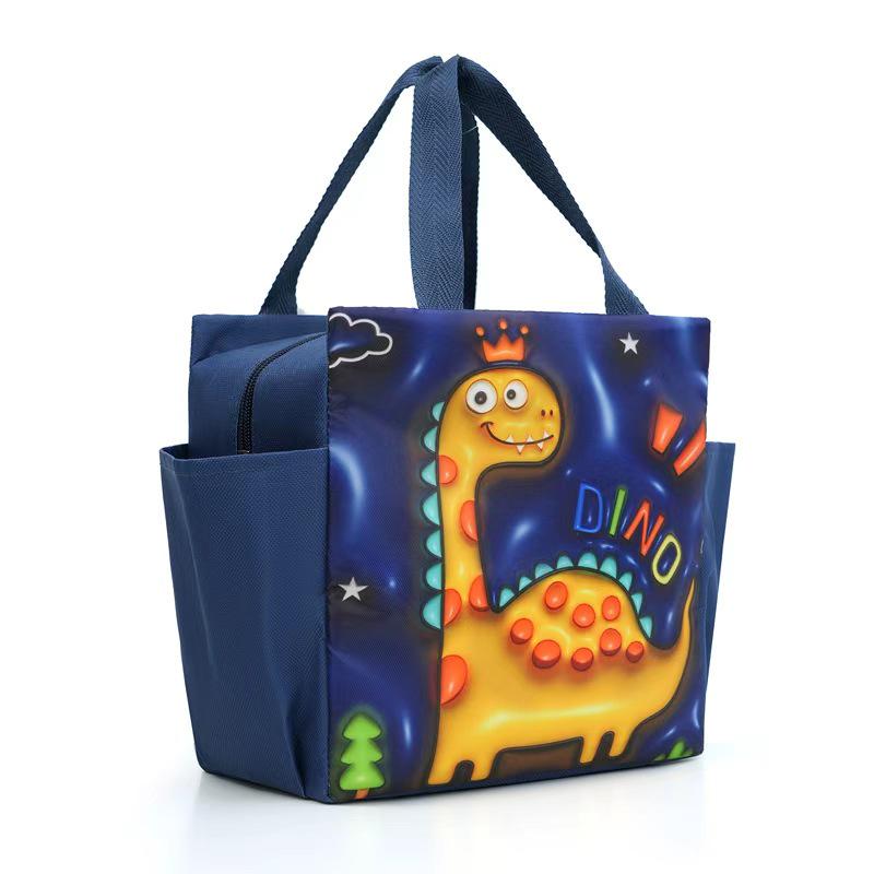 Катионная водонепроницаемая термосумка для ланча с двумя карманами и алюминиевой фольгой