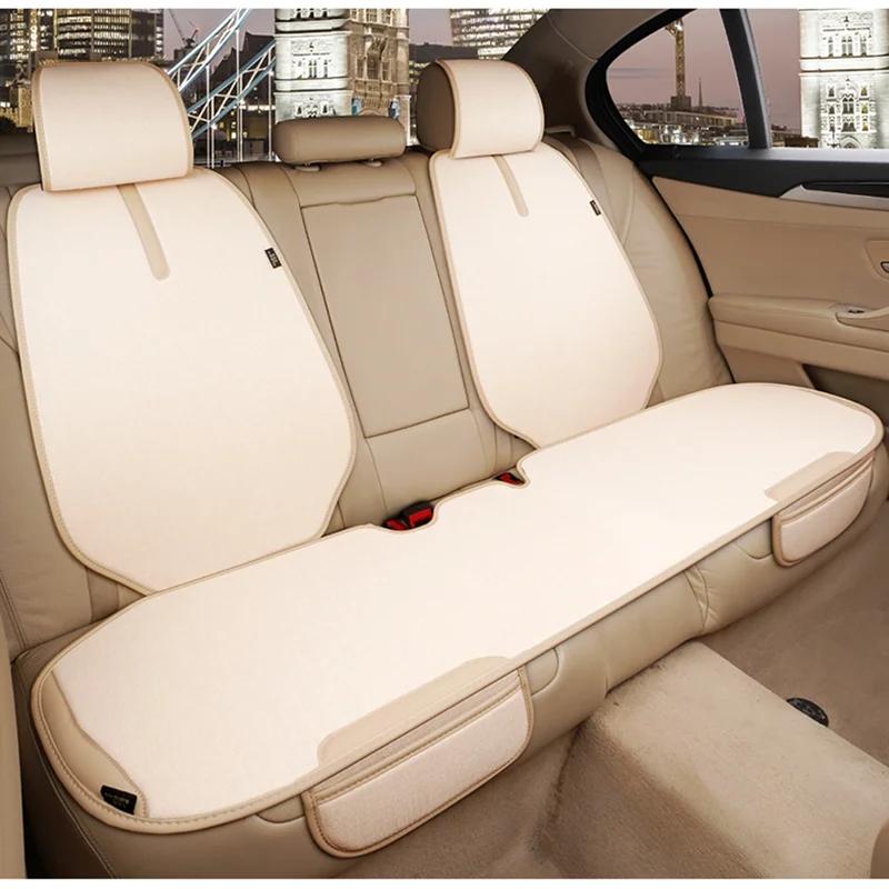Comfortable Linen Car Seat Cover Cushion Anti Scratch Automotive Seat Protector Cushion Auto Seat Pad Universal for Sedan Suv