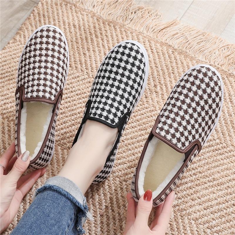 Women's Winter Plush Thick Anti Slip Warm Casual Cloth Shoes Cotton Shoes